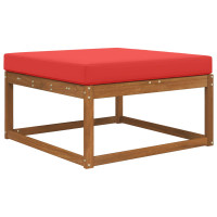 Produktbild för Utomhus Soffa Kudde Röd 80 x 80 x 8 cm Polyester