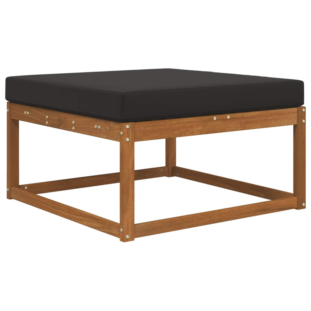 Produktbild för Utomhus Soffa Kudde Svart 80 x 80 x 8 cm Polyester