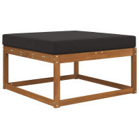 Produktbild för Utomhus Soffa Kudde Svart 80 x 80 x 8 cm Polyester