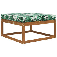 Produktbild för Utomhus Soffa Kudde Bladmönster 80 x 80 x 8 cm Polyester
