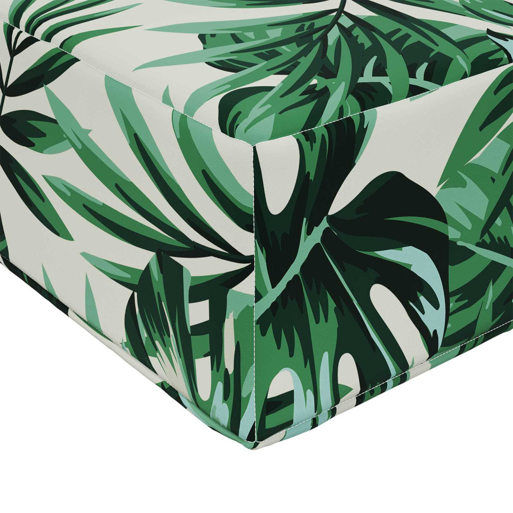Produktbild för Utomhus Soffa Kudde Bladmönster 80 x 80 x 8 cm Polyester