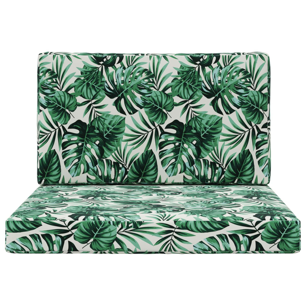 Produktbild för Utomhus Soffa Kudde 2 pcs Bladmönster Polyester