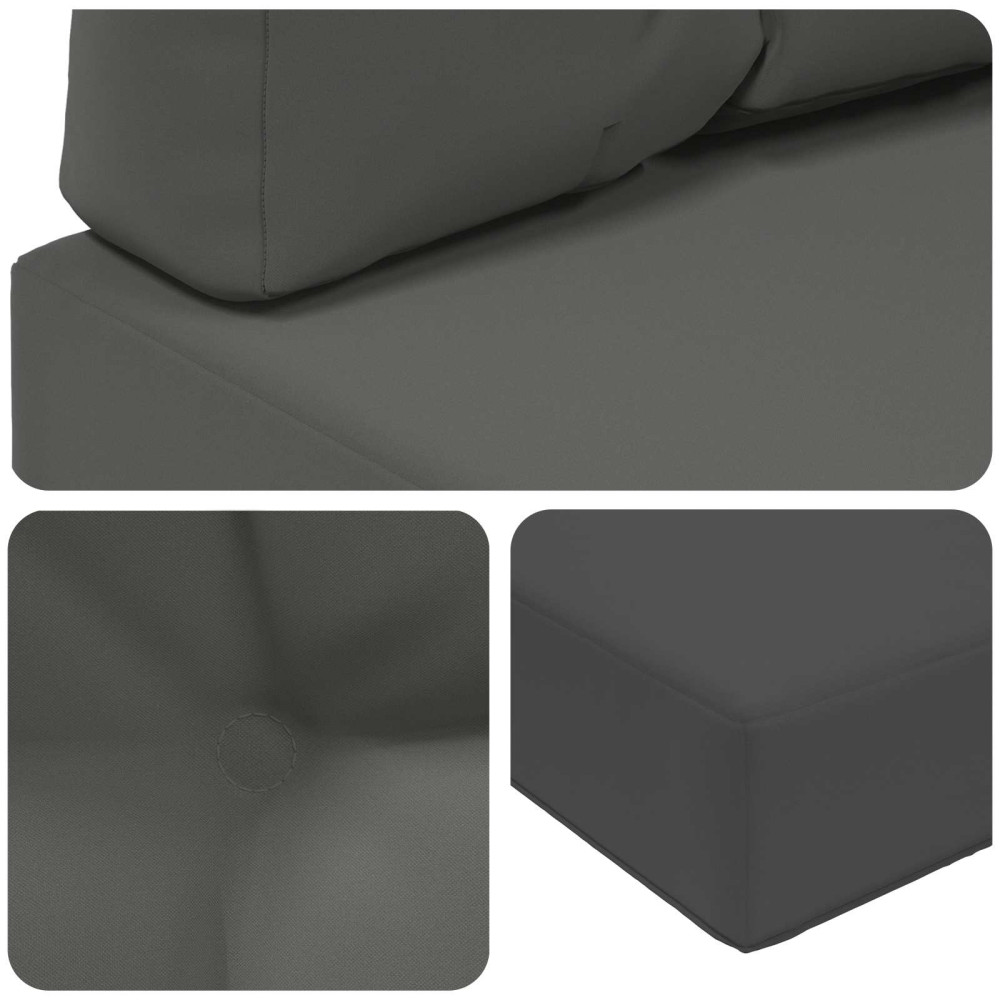 Produktbild för Utomhus Soffa Kudde 2 pcs Antracit Polyester