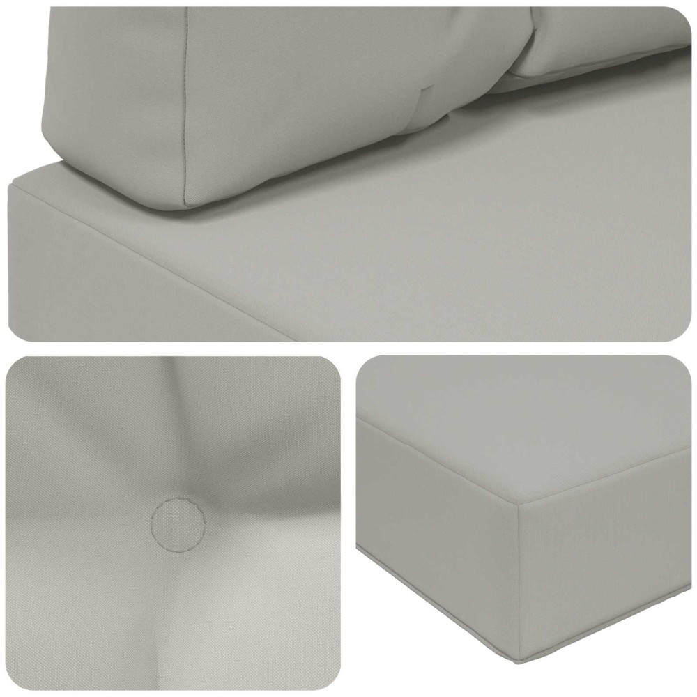 Produktbild för Utomhus Soffa Kudde 2 pcs Grå Polyester