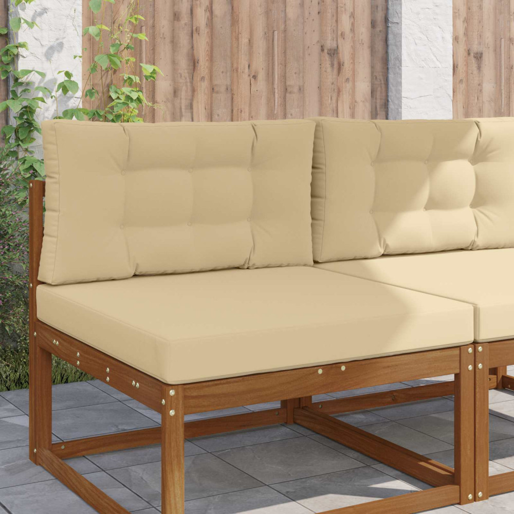 Produktbild för Utomhus Soffa Kudde 2 pcs Beige Polyester