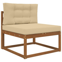 Produktbild för Utomhus Soffa Kudde 2 pcs Beige Polyester