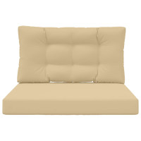Produktbild för Utomhus Soffa Kudde 2 pcs Beige Polyester