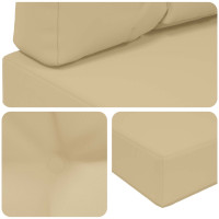 Produktbild för Utomhus Soffa Kudde 2 pcs Beige Polyester
