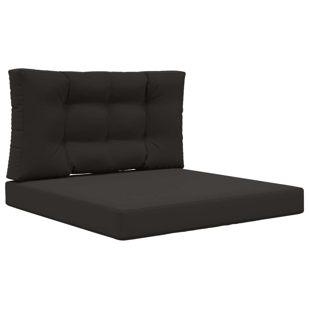 Produktbild för Utomhus Soffa Kudde 2 pcs Svart Polyester