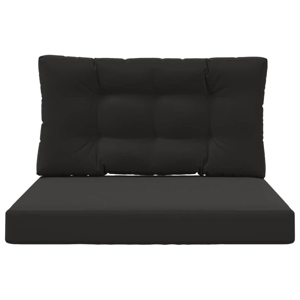 Produktbild för Utomhus Soffa Kudde 2 pcs Svart Polyester