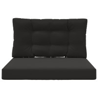 Produktbild för Utomhus Soffa Kudde 2 pcs Svart Polyester