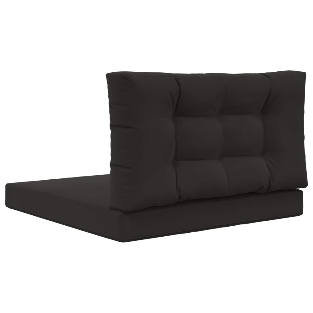 Produktbild för Utomhus Soffa Kudde 2 pcs Svart Polyester