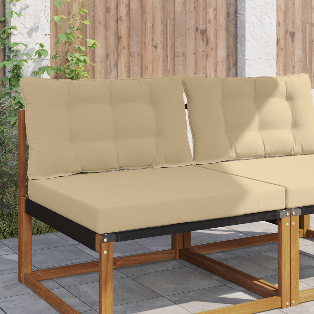 Produktbild för Utomhus Soffa Kudde 2 pcs Beige Polyester
