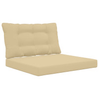 Produktbild för Utomhus Soffa Kudde 2 pcs Beige Polyester
