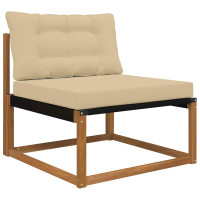 Produktbild för Utomhus Soffa Kudde 2 pcs Beige Polyester