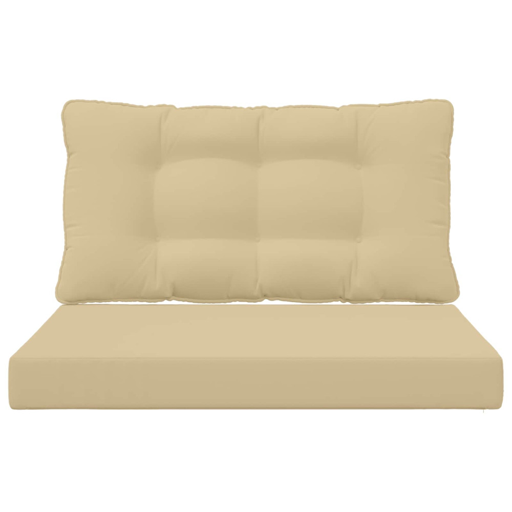 Produktbild för Utomhus Soffa Kudde 2 pcs Beige Polyester