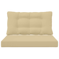 Produktbild för Utomhus Soffa Kudde 2 pcs Beige Polyester