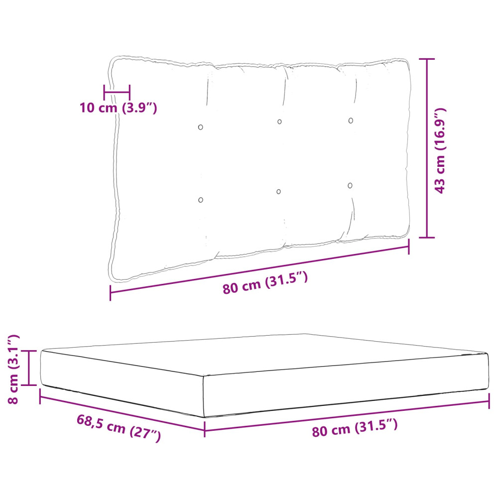 Produktbild för Utomhus Soffa Kudde 2 pcs Röd Polyester