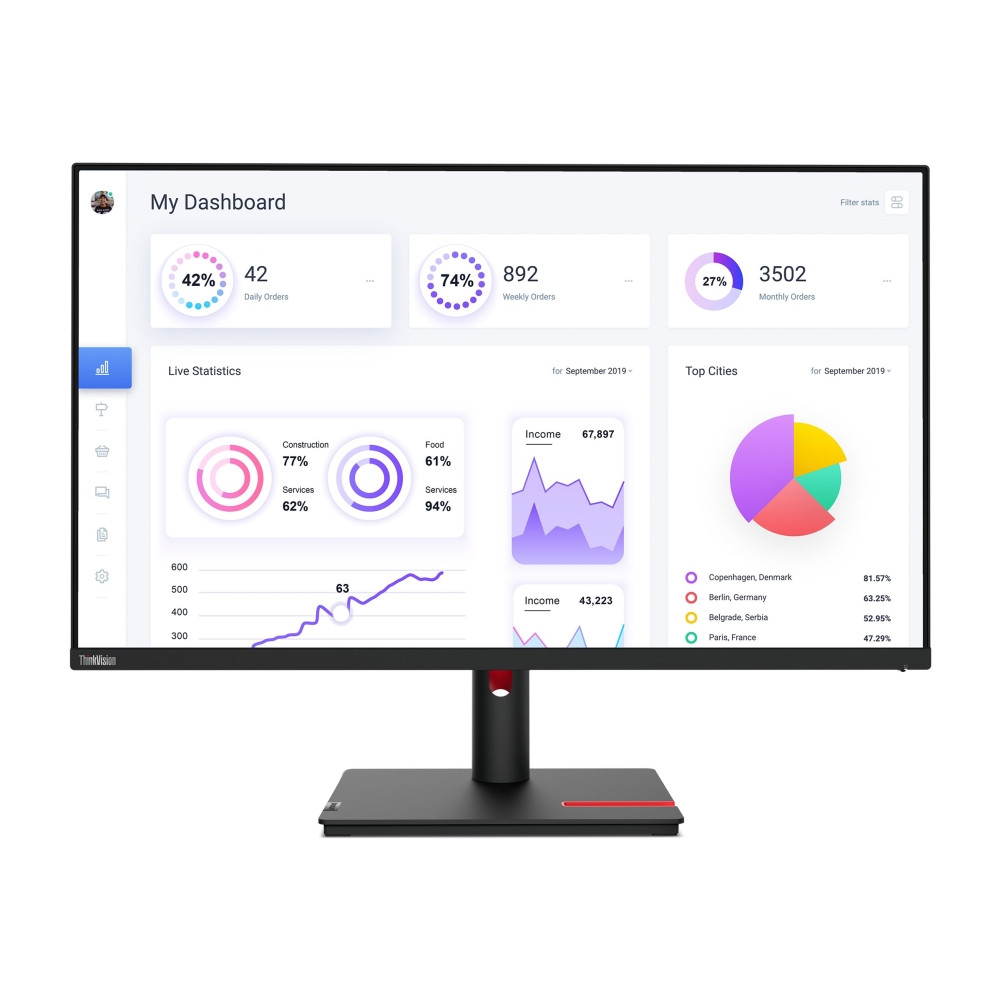 Produktbild för Lenovo ThinkVision T32p-30 - LED-skärm - 4K - 31.5"