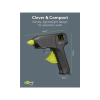 Produktbild för Goobay 77826, Limpistol, Svart, 190 ° C, AC, 40 W, 110