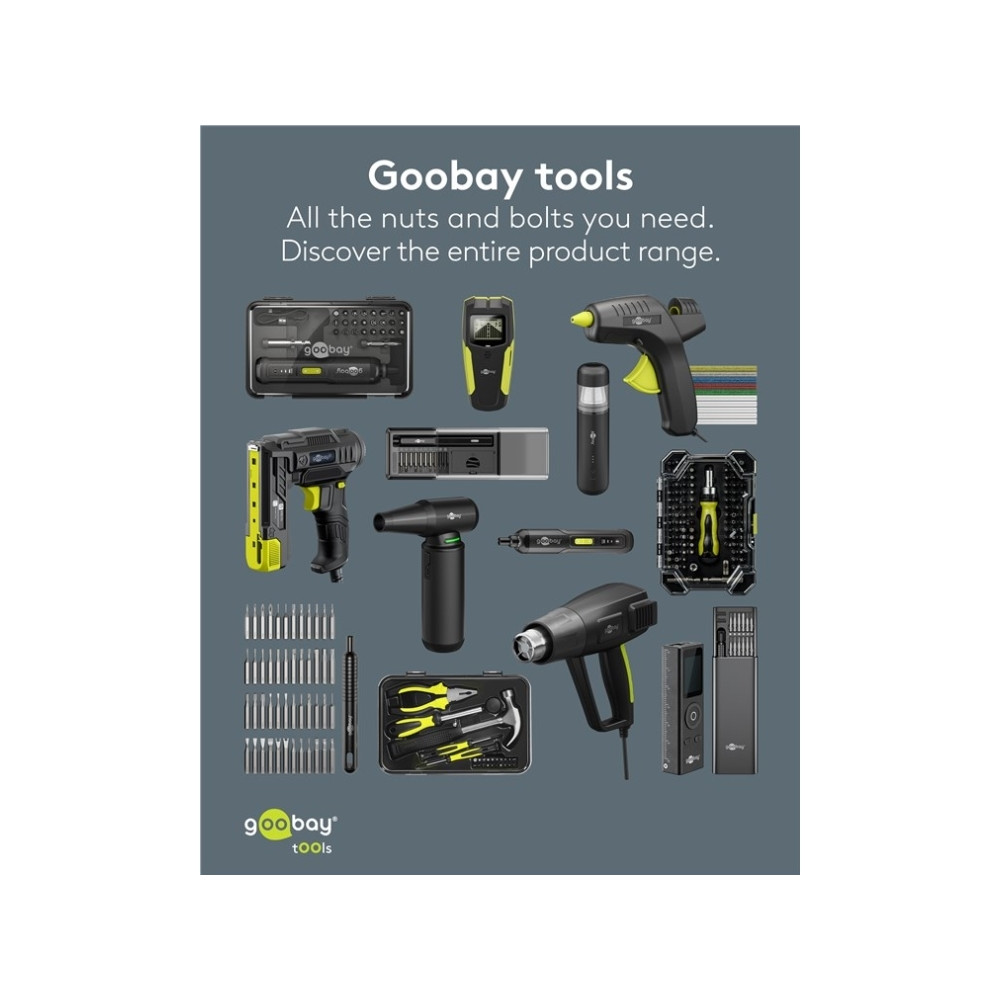 Produktbild för Goobay 77826, Limpistol, Svart, 190 ° C, AC, 40 W, 110