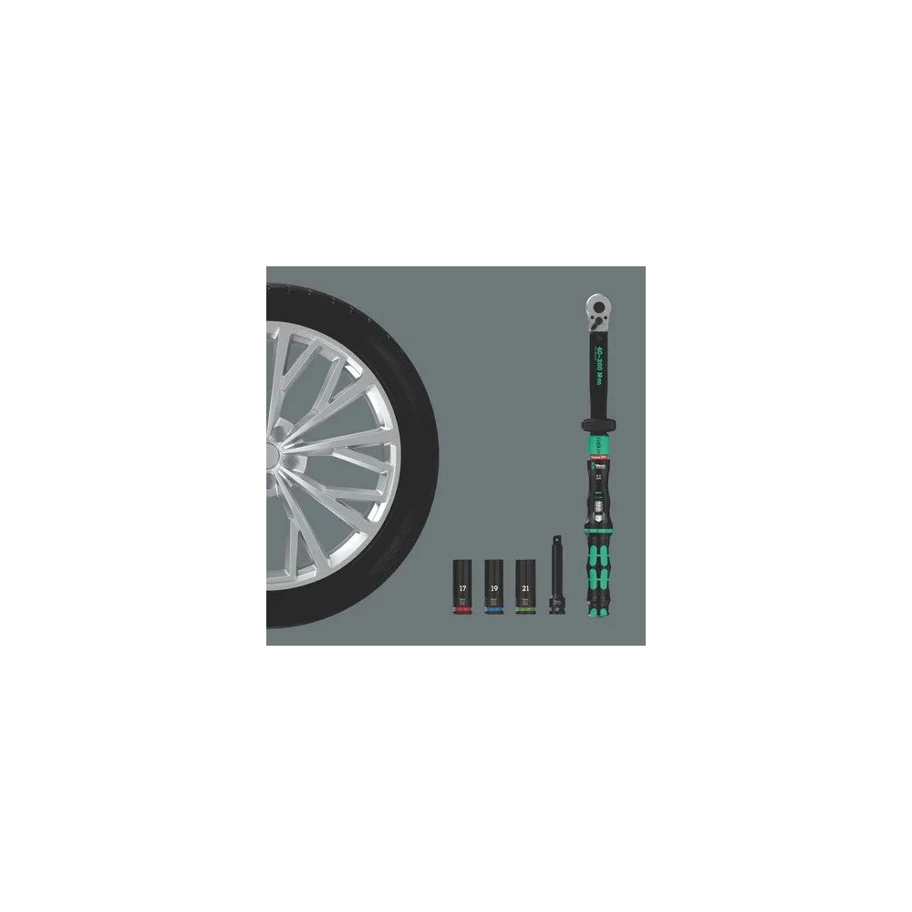 Produktbild för Wera Click-Torque Lock C 3 hjulbytessats för bilar med momen...