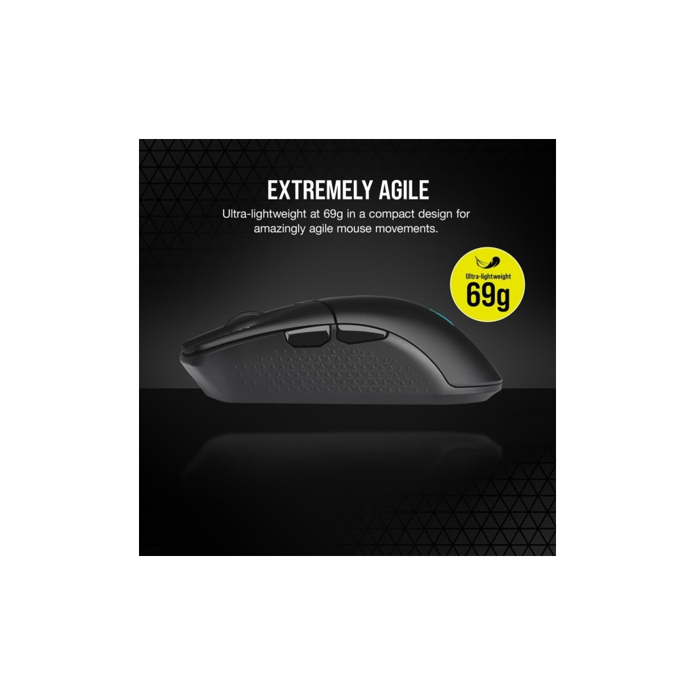 Produktbild för CORSAIR Gaming KATAR ELITE - mus - USB-C, Bluetooth, 2.4 GHz