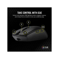 Produktbild för CORSAIR Gaming KATAR ELITE - mus - USB-C, Bluetooth, 2.4 GHz