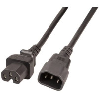 Produktbild för EFB-Elektronik - förlängningskabel för ström - IEC 60320 C14 till IEC 60320 C15 - 3 m