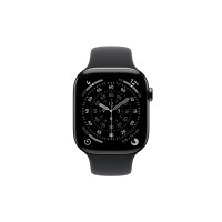 Produktbild för Apple Watch Series 11 (GPS + Cellular) - skiffer titan - smart klocka med sportband - svart - 64 GB