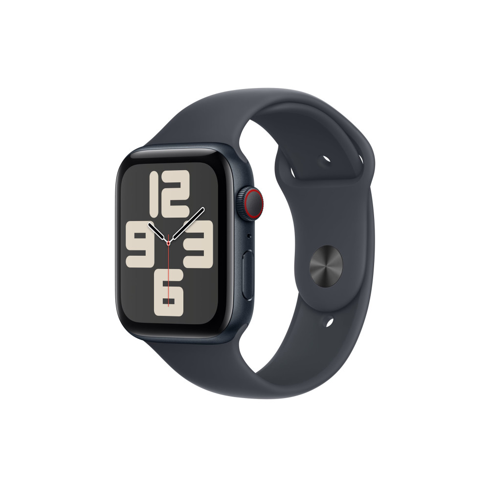 Produktbild för Apple Watch SE (GPS + Cellular) 2a generation - midnattsaluminium - smart klocka med sportband - midnatt - 32 GB