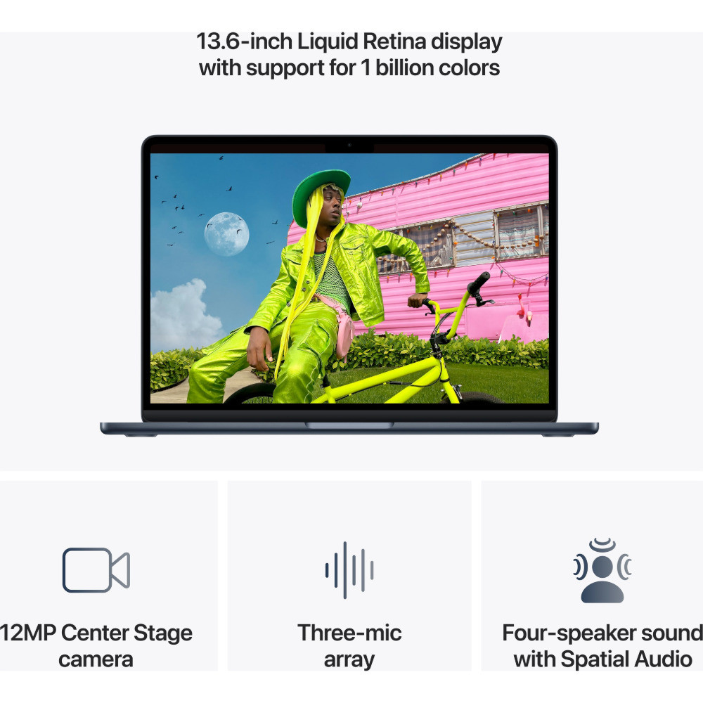 Produktbild för Apple MacBook Air (2026) Midnatt Apple M5 10/8 16GB 512GB 13.6"