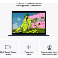 Produktbild för Apple MacBook Air (2026) Midnatt Apple M5 10/8 16GB 512GB 13.6"