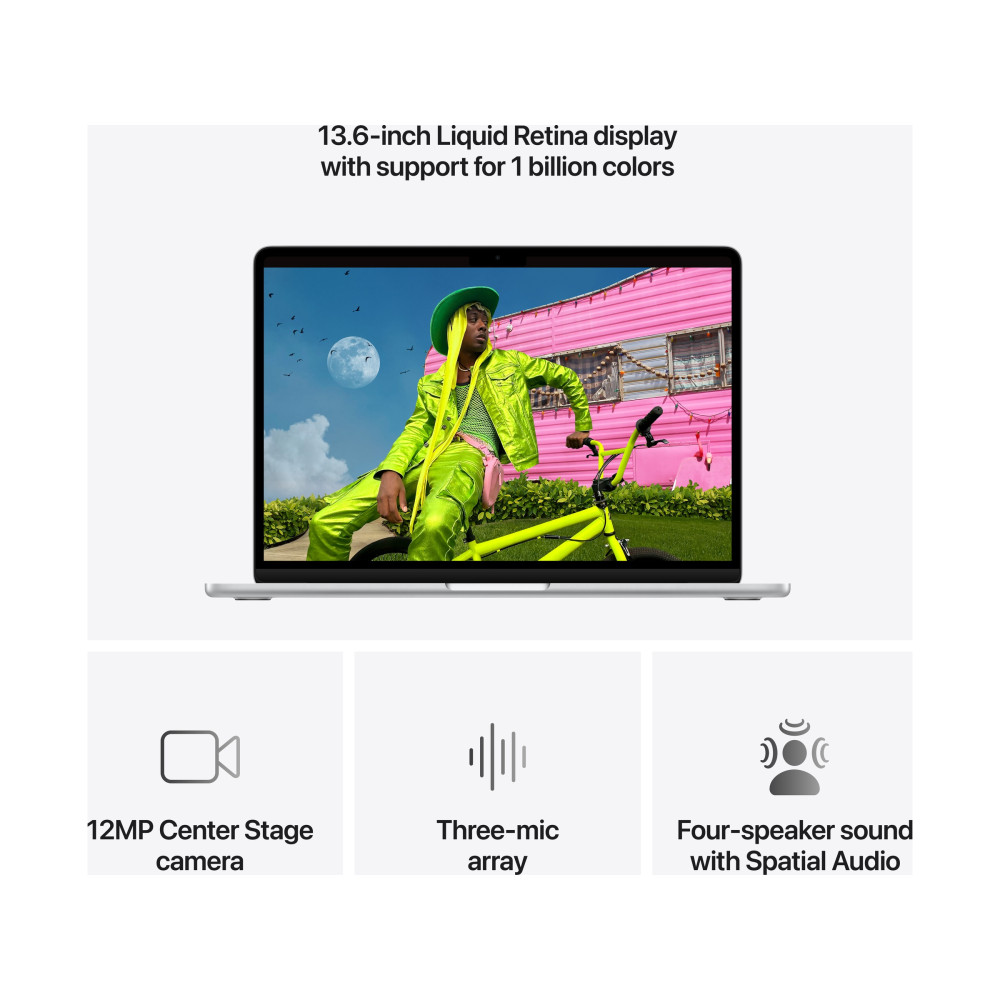 Produktbild för Apple MacBook Air (2026) Silver Apple M5 10/8 16GB 512GB 13.6"