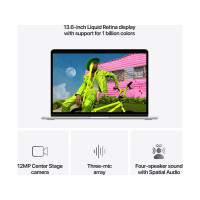 Produktbild för Apple MacBook Air (2026) Silver Apple M5 10/8 16GB 512GB 13.6"