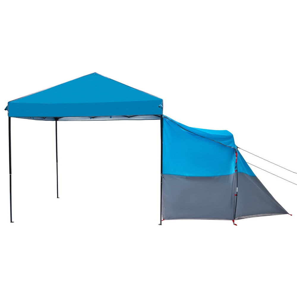 Produktbild för Campingtältset med tak med lagring 2 pcs Blå Taffeta och tyg