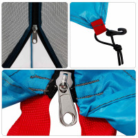 Produktbild för Campingtältset med tak med lagring 2 pcs Blå Taffeta och tyg