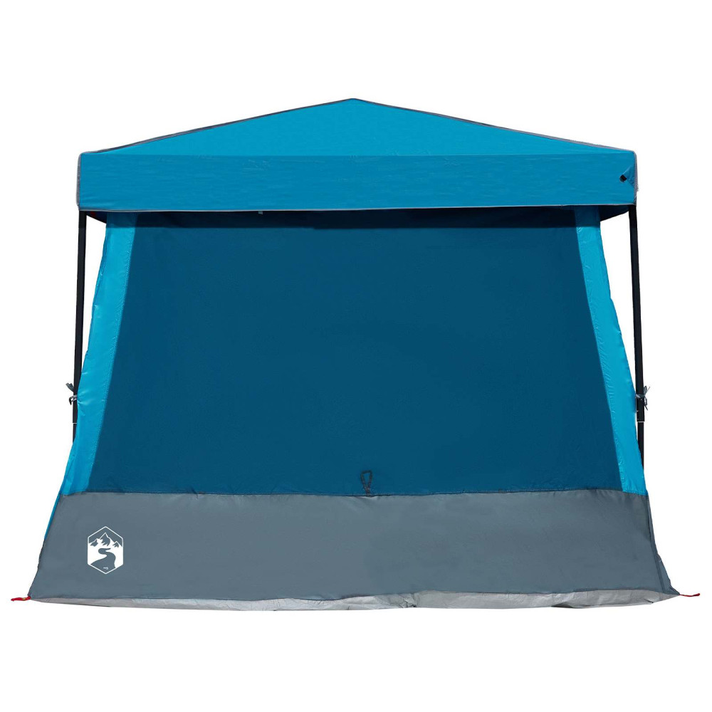 Produktbild för Campingtältset med tak med lagring 2 pcs Blå Taffeta och tyg