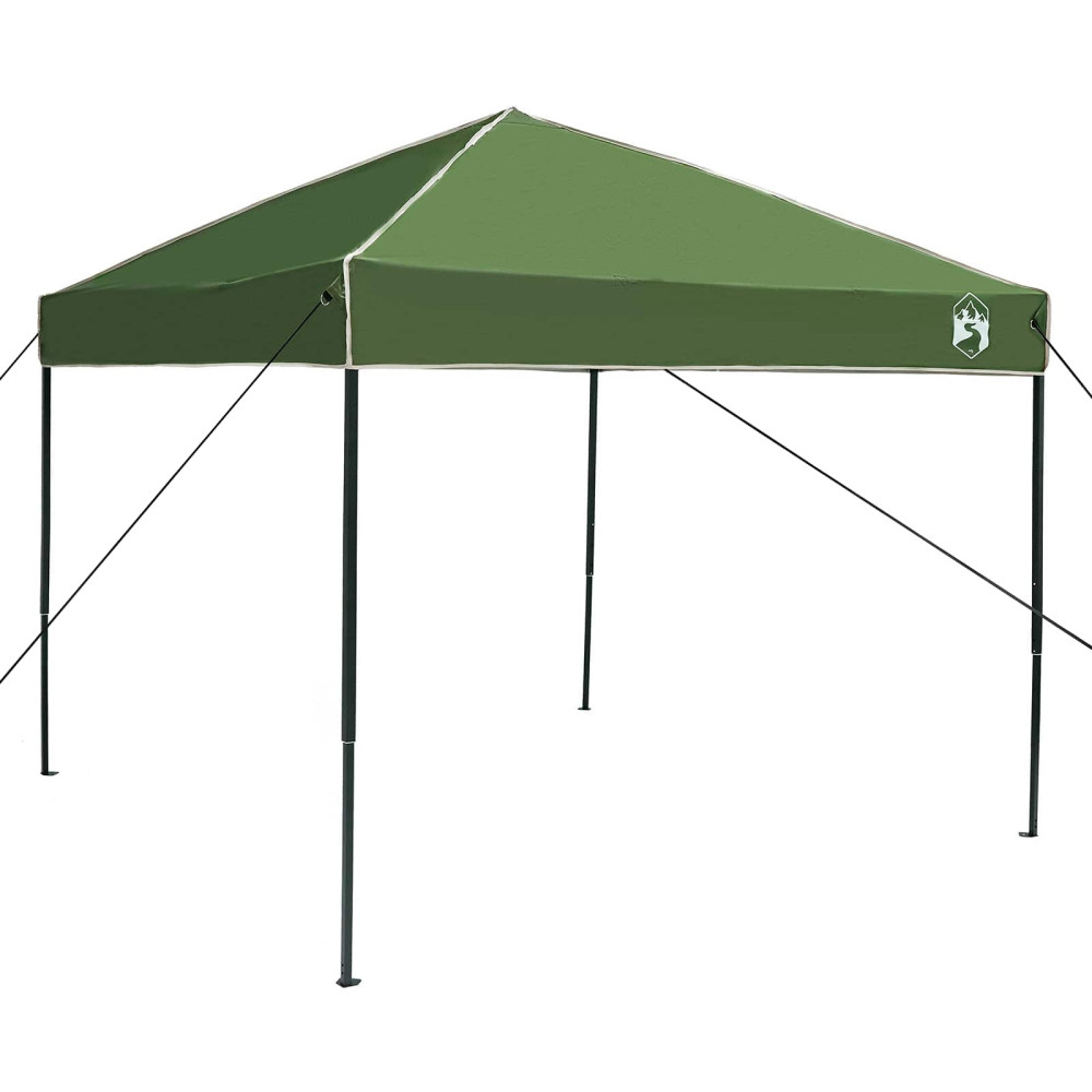 Produktbild för Campingtältset med tak med lagring 2 pcs Grön Taffeta och tyg
