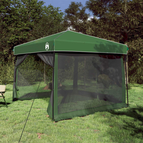 vidaXL Campingtältset med tak med lagring 2 pcs Grön Taffeta och tyg