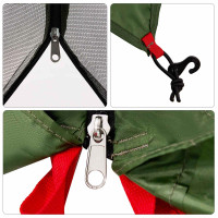 Produktbild för Campingtältset med tak med lagring 2 pcs Grön Taffeta och tyg