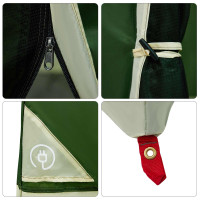 Produktbild för Campingtältset med tak med lagring 2 pcs Grön Taffeta och tyg