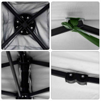 Produktbild för Campingtältset med tak med lagring 2 pcs Grön Taffeta och tyg