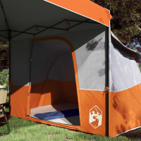 Produktbild för Campingtältset med tak med lagring 2 pcs Orange Taffeta och tyg
