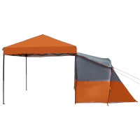 Produktbild för Campingtältset med tak med lagring 2 pcs Orange Taffeta och tyg