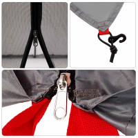 Produktbild för Campingtältset med tak 2 pcs Grå och orange Taffeta och tyg