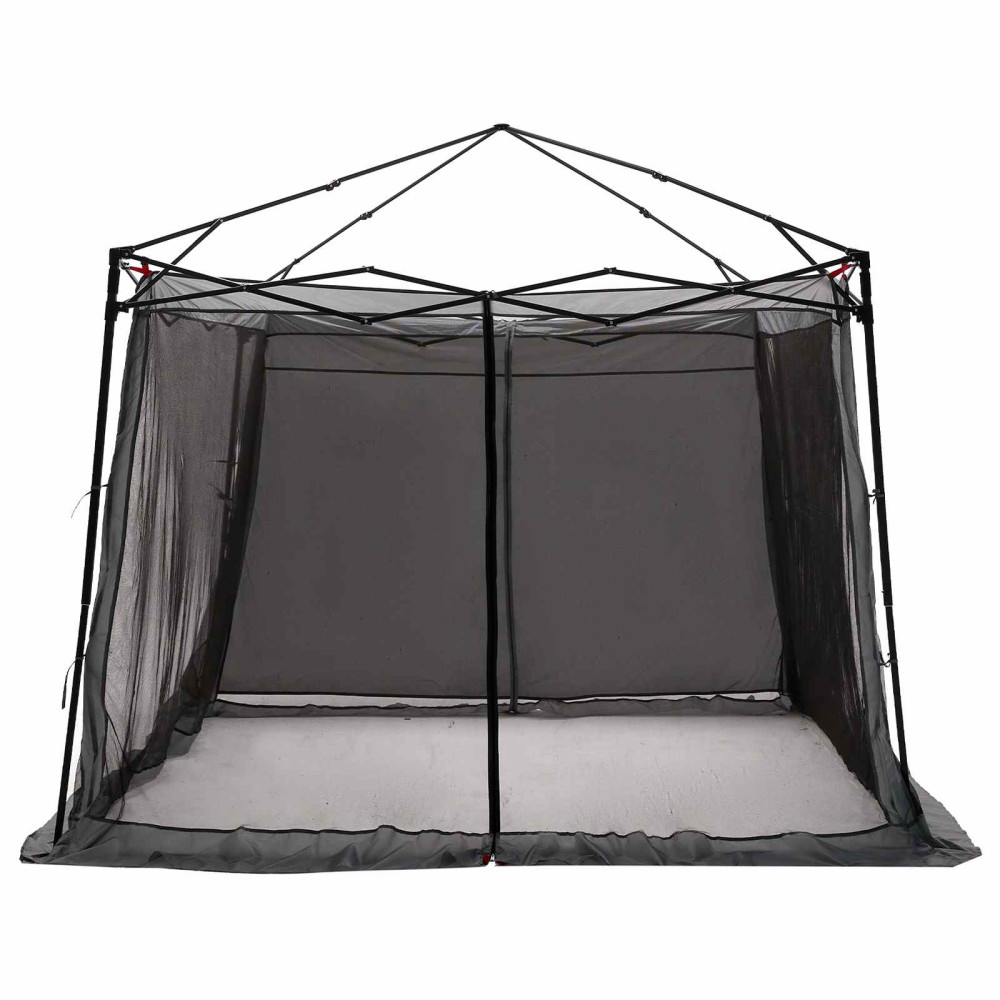 Produktbild för Campingtältset med tak 2 pcs Grå och orange Taffeta och tyg