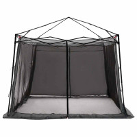 Produktbild för Campingtältset med tak 2 pcs Grå och orange Taffeta och tyg