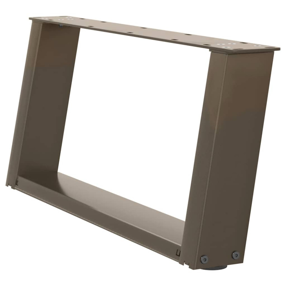 Produktbild för Soffbordsben U-formade 2 st naturstål 70x(30-31) cm stål