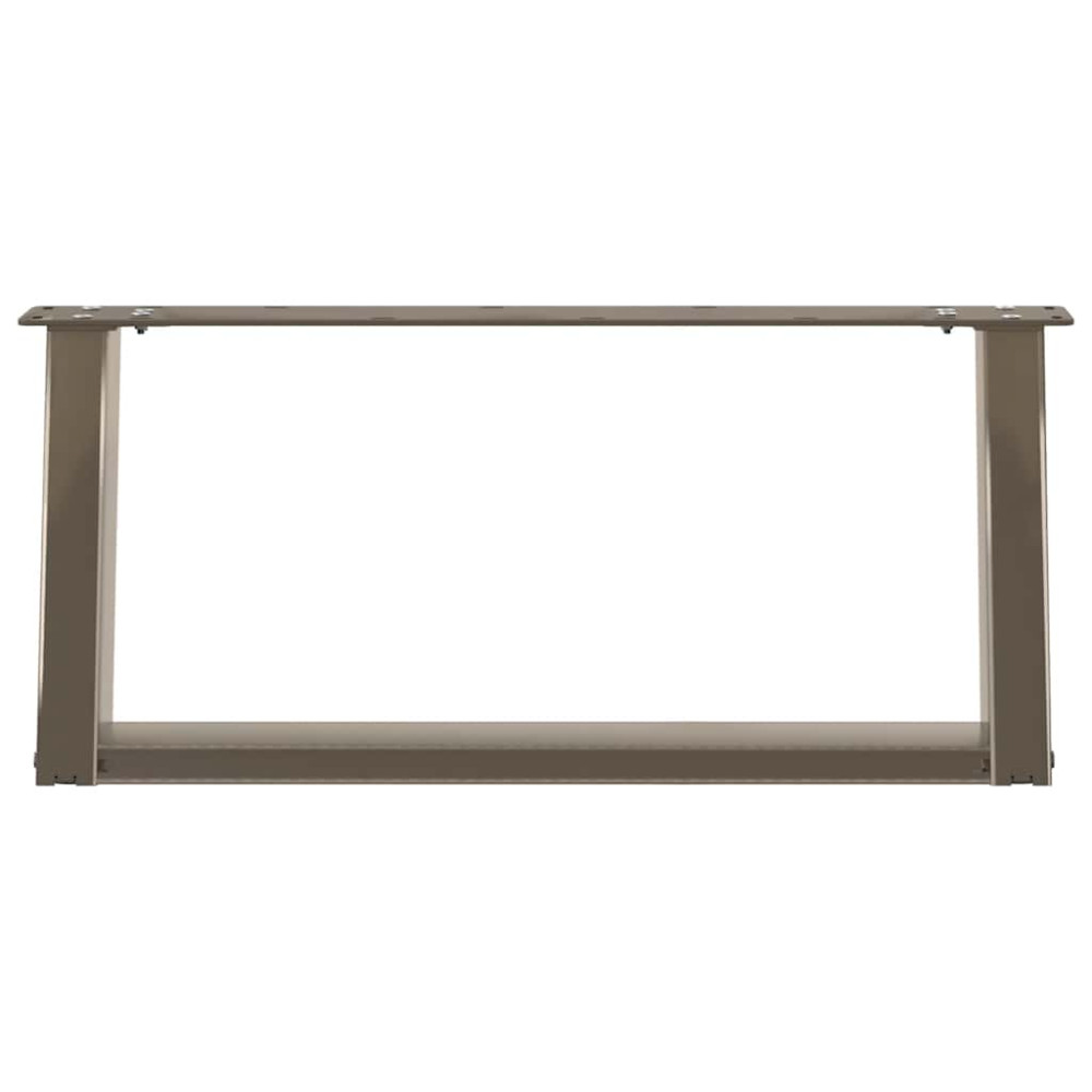 Produktbild för Soffbordsben U-formade 2 st naturstål 70x(30-31) cm stål